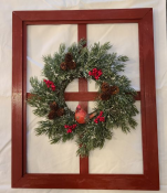 Winter window wreath